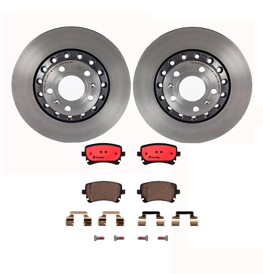 Audi Brembo Brake Kit - Pads and Rotors Rear (310mm) (Ceramic) 8E0698451P - Brembo 1535474KIT